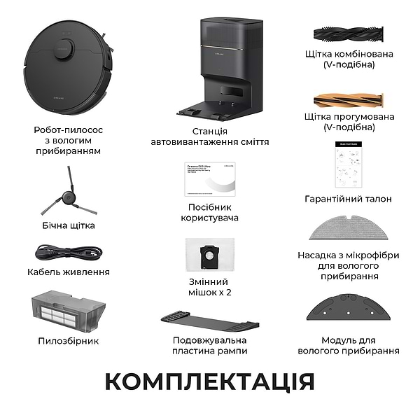 Фото - Робот-пылесос моющий Dreame D20 PRO PLUS BLACK (RLD43SD-BL)