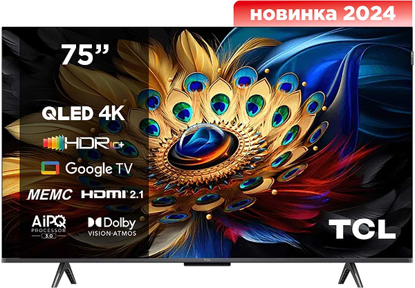 Фото - Телевізор TCL 75C655