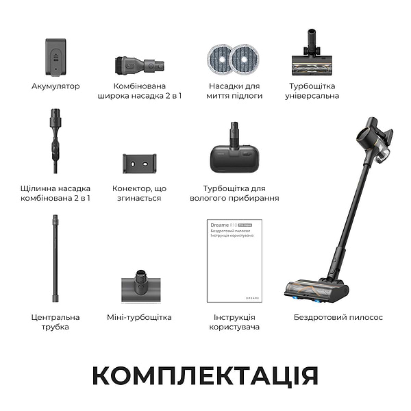 Фото - Пилосос ручний для дому Dreame R10 Pro Aqua (VZV15A)