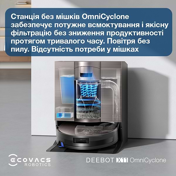 Фото - Робот-пылесос моющий Ecovacs DEEBOT X11 OMNICYCLONE