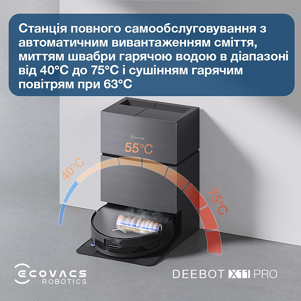 Фото - Робот-пылесос моющий Ecovacs DEEBOT X11 PRO OMNI