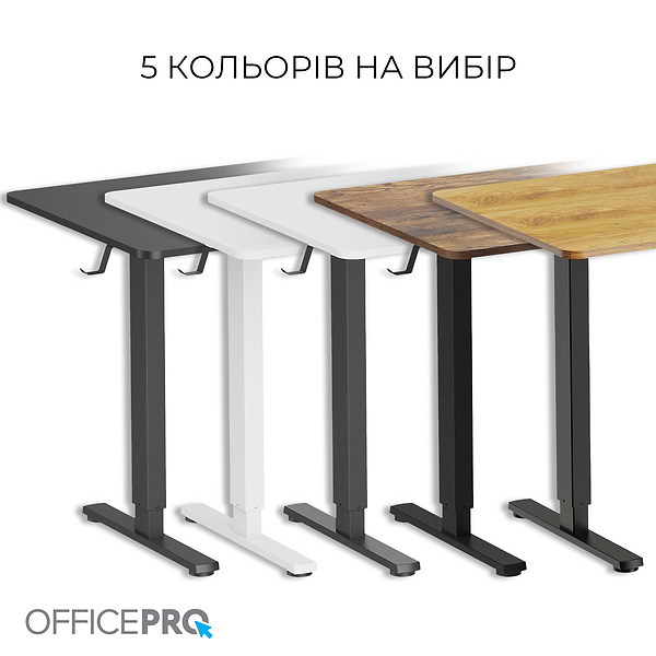 Фото - Стіл комп'ютерний OfficePro ODE1470WB White/Black