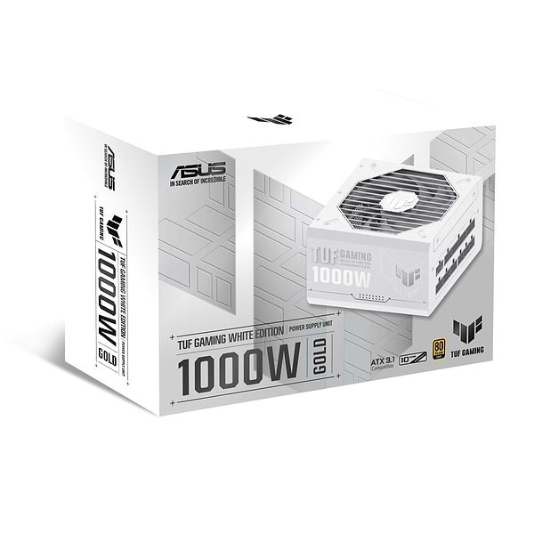Фото - Блок питания для ПК Asus TUF-GAMING-1000G-WHITE PCIE5 1000W Gold (90YE00S5-B0NA00)