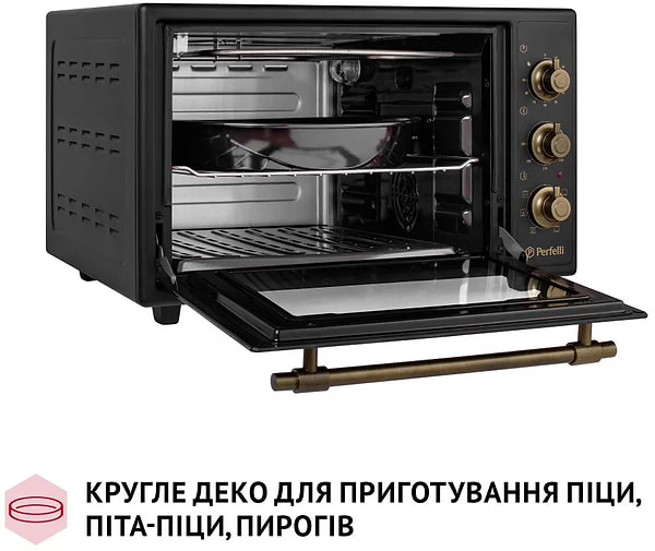 Фото - Печь электрическая Perfelli LAGGIO 37 BLACK RETRO