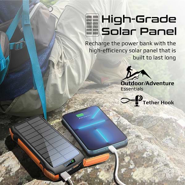 Фото - Батарея мобільна Promate SolarTank 20000 mAh (solartank-20pdqi.black)