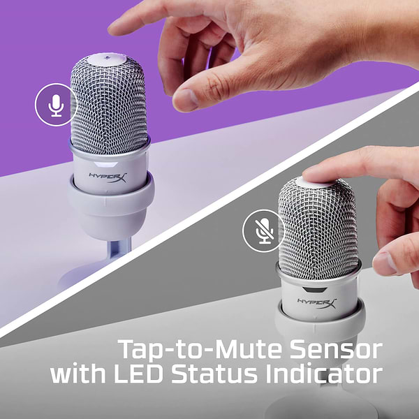 Фото - Мікрофон до комп'ютера HyperX SoloCast White (519T2AA)