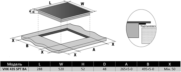 Фото - Варочная панель Domino Interline VHK435 SPT BA