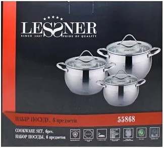 Фото - Набір посуду Lessner 55868 6 пр.