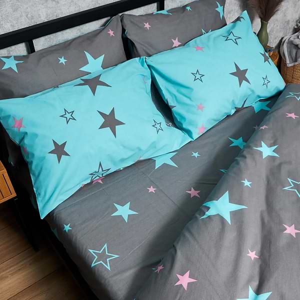 Фото - Комплект постільної білизни Moon&Star Бязь Gold Люкс Starry Skies 160х220 нав. 4х50х70 (MS-820007023)