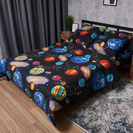 Комплект постельного белья Moon&Star Бязь Gold Люкс Universe Magic 160х220х2 нав. 4х50х70 (MS-820007068)