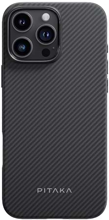Чохол для смартфону Pitaka Military-Grade Protective Classic Twill 600D Black/Grey for iPhone 16 Pro (KI1601PPA) - Фото 1