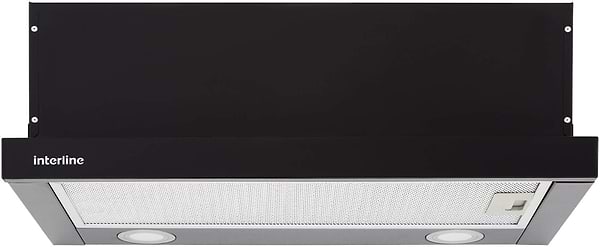 Фото - Комплект техніки Interline Варильна поверхня + Витяжка вбудована Interline HGG 764 FGT BA + DELI BL A/60/2/T
