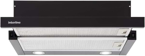 Фото - Комплект техніки Interline Варильна поверхня + Витяжка вбудована Interline HGG 764 FGT BA + DELI BL A/60/2/T