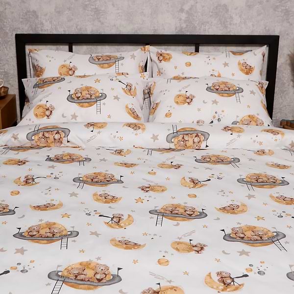 Фото - Комплект постільної білизни Moon&Star Бязь Gold Люкс Teddy Dreams King Size 220x240 нав. 2х40х60 (MS-820009835)