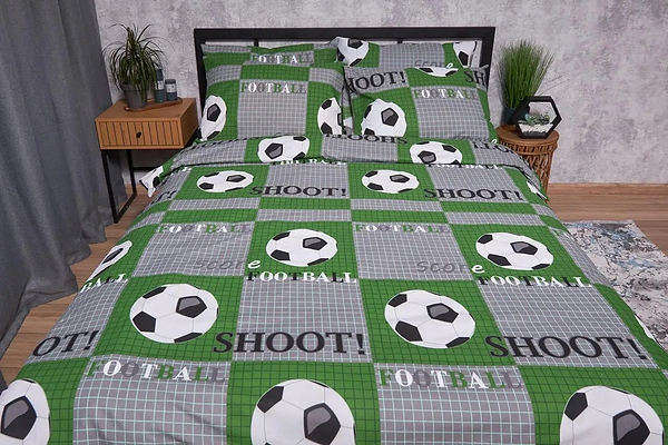 Фото - Комплект постельного белья детский Moon&Star Бязь Gold Люкс Football 110х140 нав. 2х40х40 (MS-830000048)