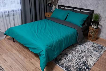 Комплект постельного белья детский Moon&Star Бязь Gold Люкс Gray Green 110х140 нав. 2х50х70 (MS-830000087)