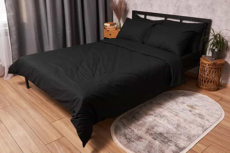 Комплект постельного белья Moon&Star Бязь Gold Люкс Black 175х210 нав. 2х70х70 (MS-820002982)