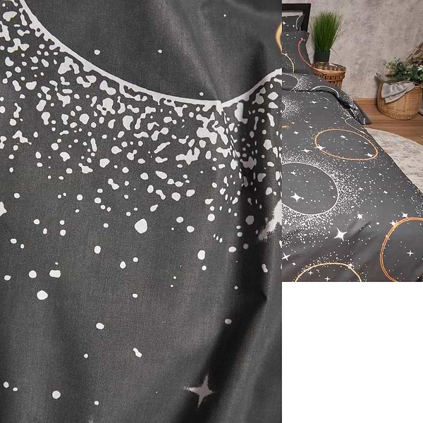 Фото - Комплект постільної білизни Moon&Star Бязь Gold Люкс Cosmic Glow 175х210 нав. 2х70х70 (MS-820005642)