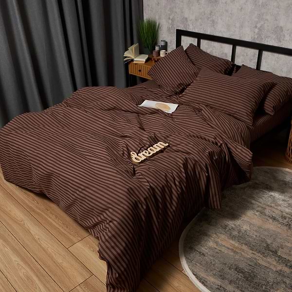 Фото - Комплект постільної білизни Moon&Star Бязь Gold Люкс Espresso Lines 175х210 нав. 4х50х70 (MS-820009178)