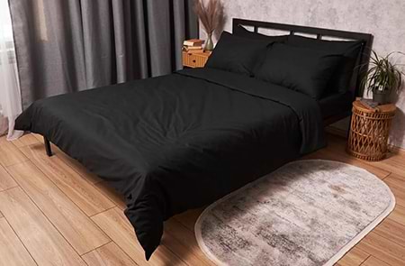 Комплект постельного белья детский Moon&Star Бязь Gold Люкс Black 110х140 нав. 2х40х60 (MS-830000097)