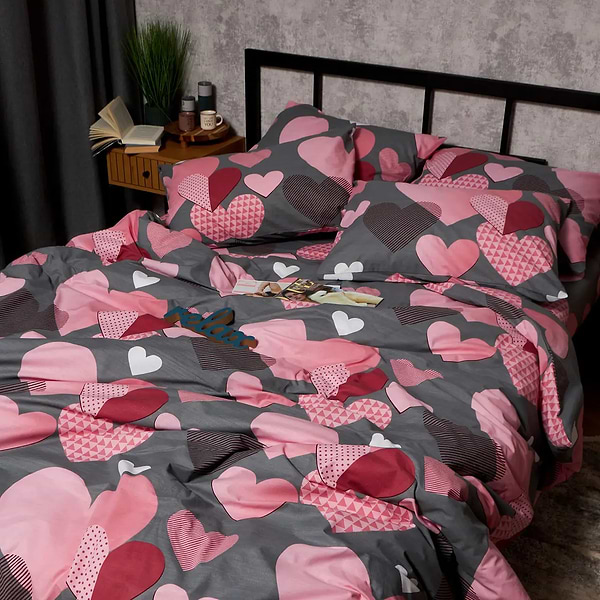 Фото - Комплект постільної білизни Moon&Star Бязь Gold Люкс Blush Love 160х220х2 нав. 2х50х70 (MS-820008816)