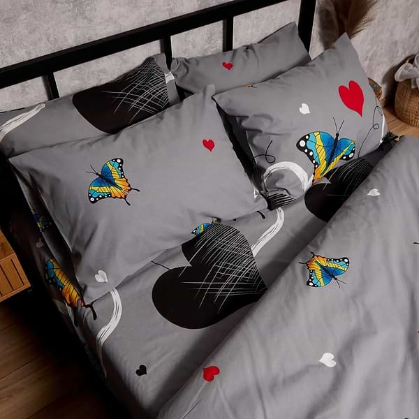 Фото - Комплект постельного белья Moon&Star Бязь Gold Люкс Butterfly Love 143х210 см нав. 2х70х70 (MS-820008872)