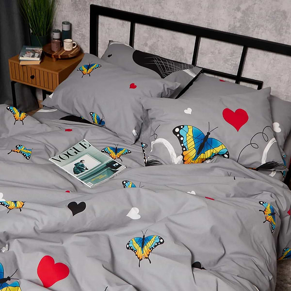 Фото - Комплект постельного белья Moon&Star Бязь Gold Люкс Butterfly Love 143х210 см нав. 2х70х70 (MS-820008872)