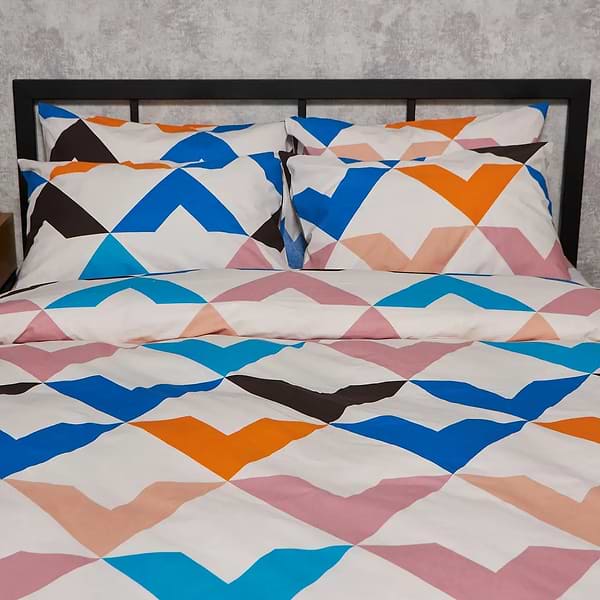 Фото - Комплект постільної білизни Moon&Star Бязь Gold Люкс Color Clash King Size 220x240 нав. 4х70х70 (MS-820008964)