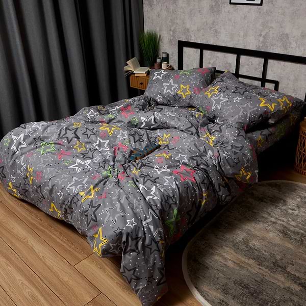 Фото - Комплект постельного белья Moon&Star Бязь Gold Люкс Cosmic Party King Size 220x240 нав. 2х70х70 (MS-820008997)