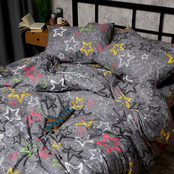 Фото - Комплект постельного белья Moon&Star Бязь Gold Люкс Cosmic Party 200х220 нав. 2х70х70 (MS-820009007)