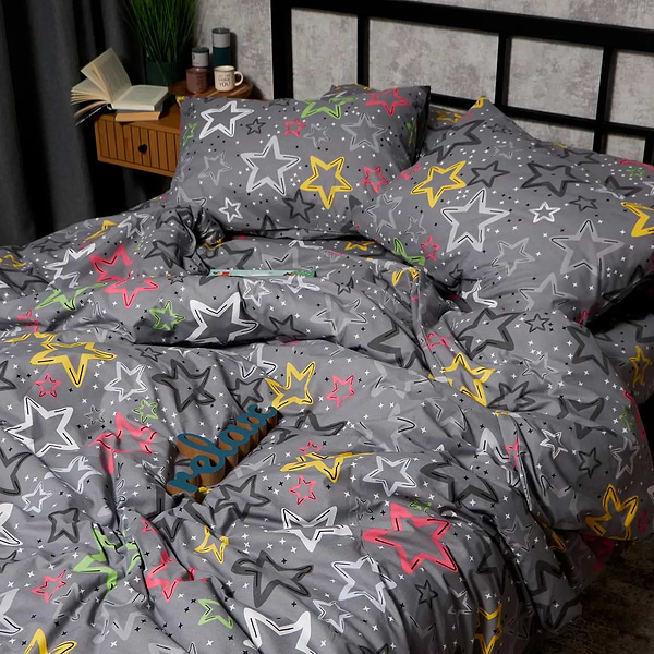 Фото - Комплект постельного белья Moon&Star Бязь Gold Люкс Cosmic Party King Size 220x240 нав. 2х70х70 (MS-820008997)