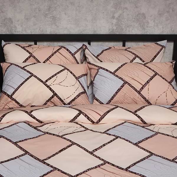 Фото - Комплект постельного белья Moon&Star Бязь Gold Люкс Cozy Puzzle King Size 220x240 нав. 2х50х70 (MS-820009031)