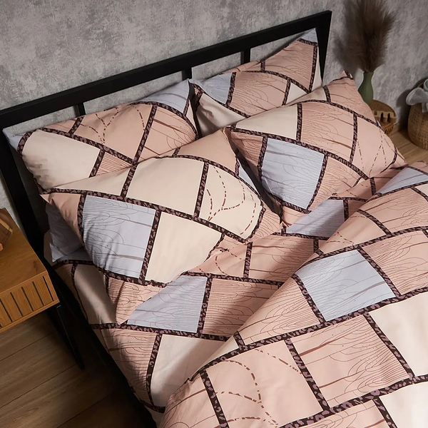 Фото - Комплект постельного белья Moon&Star Бязь Gold Люкс Cozy Puzzle 175х210 нав. 4х70х70 (MS-820009039)