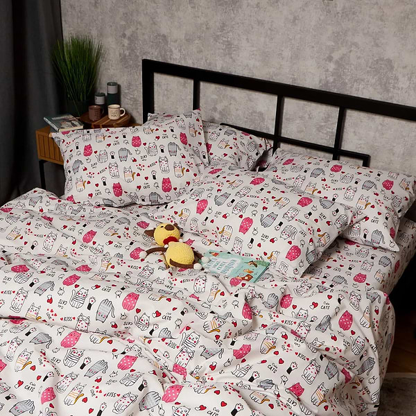 Фото - Комплект постельного белья Moon&Star Бязь Gold Люкс Cute Cats 200х220 нав. 4х50х70 (MS-820009078)