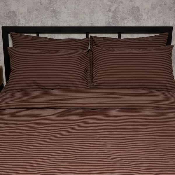 Фото - Комплект постільної білизни Moon&Star Бязь Gold Люкс Espresso Lines King Size 220x240 нав. 2х50х70 (MS-820009171)