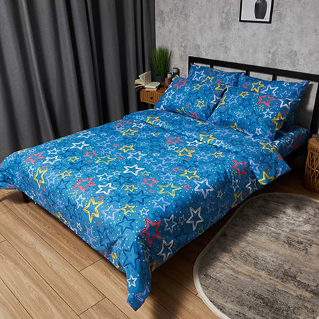 Комплект постільної білизни Moon&Star Бязь Gold Люкс Galaxy Dreams King Size 220x240 нав. 2х50х70 (MS-820009276)