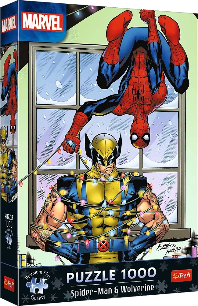 Пазли (8 +) Trefl Premium Plus Marvel Heroes Людина-павук і Росомаха 1000 ел (20882) - Фото 1