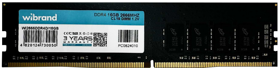 Память DDR Wibrand DDR4 16GB 2666MHz CL19 DIMM (WI2666DDR4D/16GB)