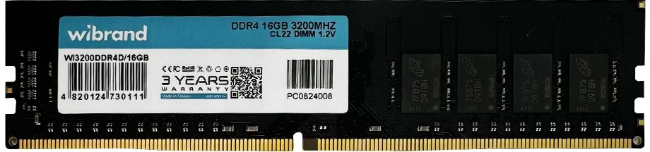 Память DDR Wibrand DDR4 16GB 3200MHz CL22 DIMM (WI3200DDR4D/16GB)