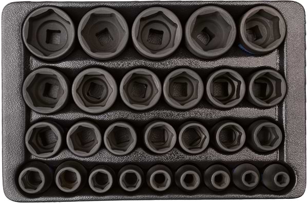 Фото - Набор торцевых головок KING TONY 1/2" 08-36 мм 27 шт. (4427MP)