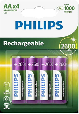 Батарейка тип AA Philips R6/AA MULTILIFE 2600/B4
