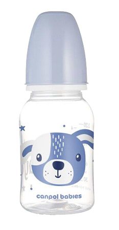 Пляшка для годування Canpol babies 120 мл CUTE ANIMALS - синя (11/851_blu)