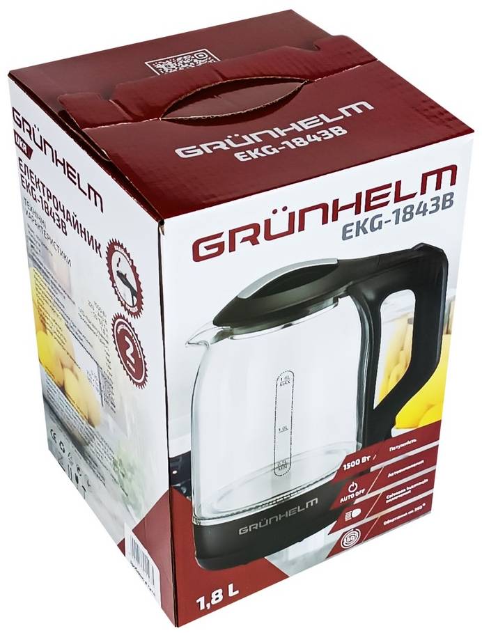 Фото - Электрический чайник Grunhelm EKG-1843B Black