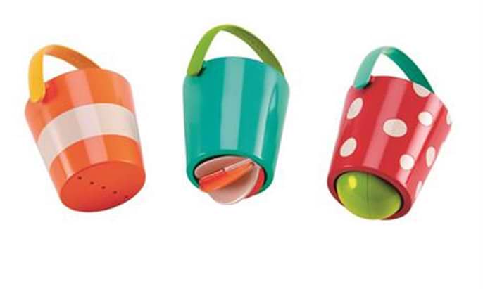 Іграшка для ванної Hape Щасливі відерця 3 шт. (E0205)