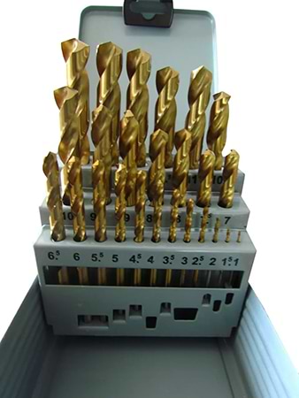 Набір свердел Vulkan 1-13мм 25шт HSS TiN (61020251)