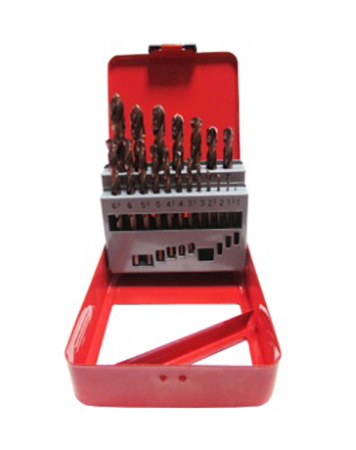 Набір свердел Vulkan HSS-CO 1-10ммх0,5мм 19 шт. (H1901)