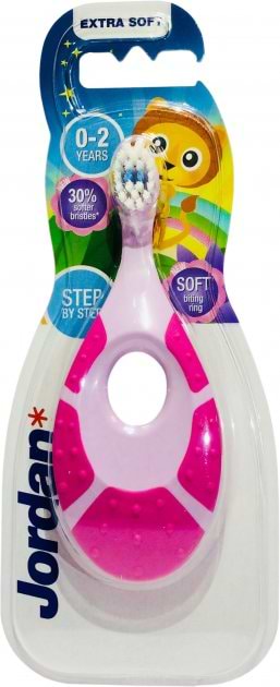 Фото - Зубна щітка мануальна дитяча Jordan м'яка Step1, 0-2 роки (6220100)