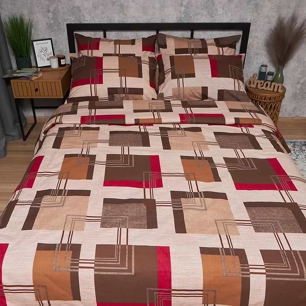 Фото - Комплект постільної білизни Moon&Star Бязь Gold Люкс Retro Geometry 160х220х2 нав. 2х40х60 (MS-820006715)