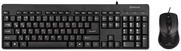 Фото - Клавиатура+мышь REAL-EL Standard 503 Kit USB Black (EL123100022)