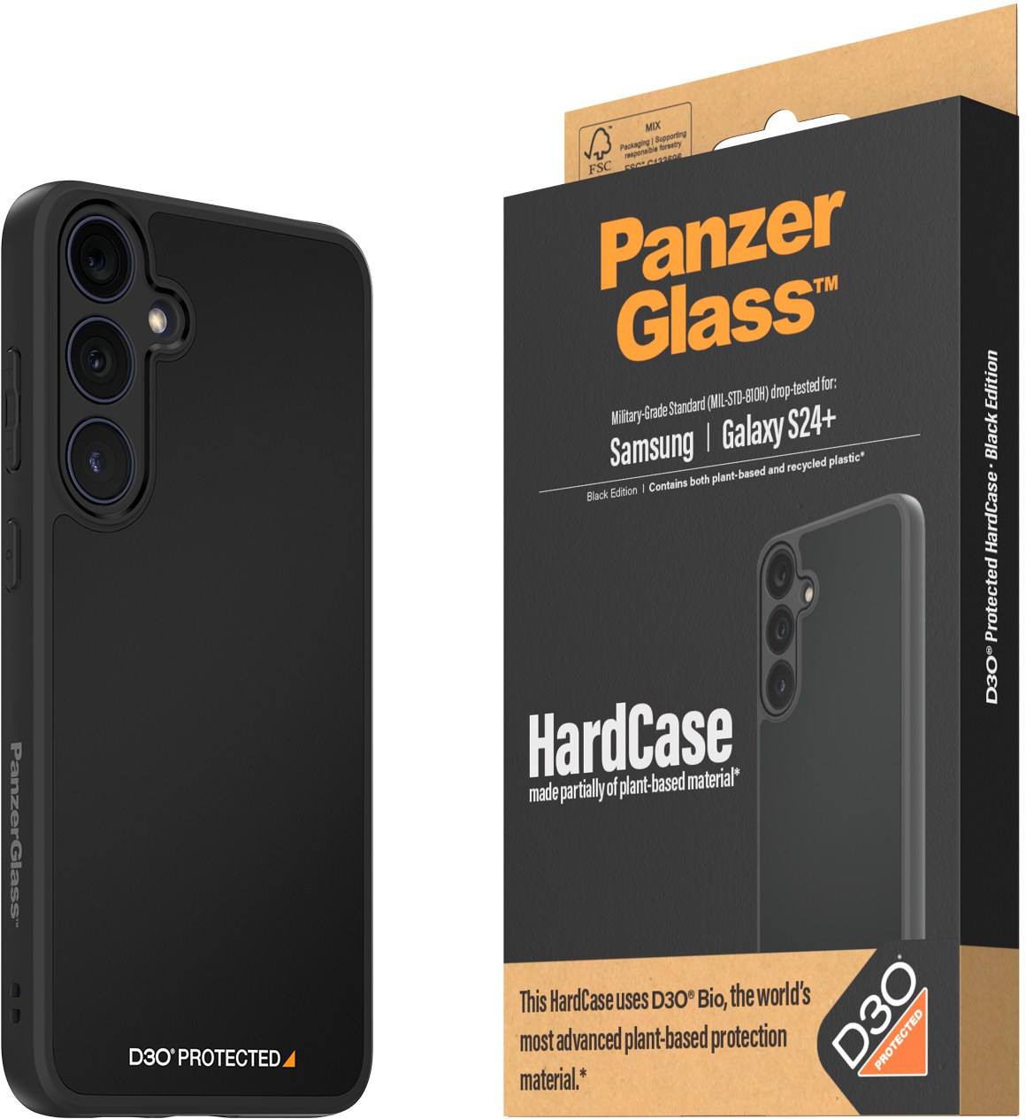 Чехол для смартфона PanzerGlass Hardcase with D3O for Samsung S24 Plus Black (PG_1217) - Фото 1